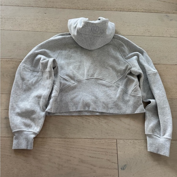LULULEMON scuba oversized 1/2zip HOODIE light gray XS/S - Picture 5 of 10